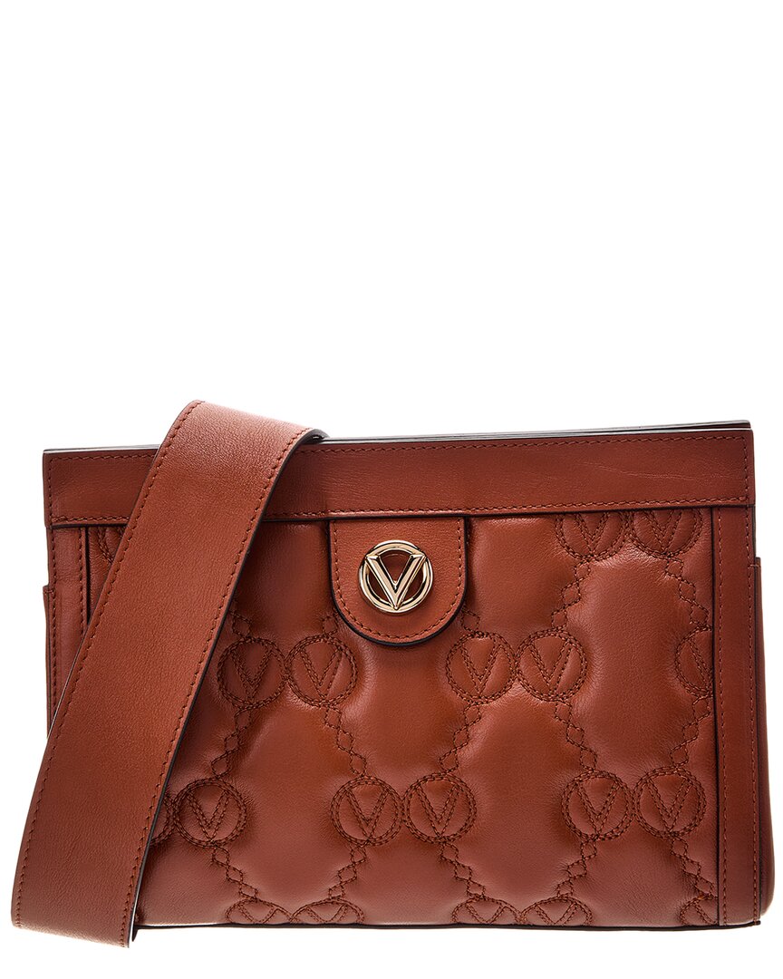 Valentino By Mario Valentino Amber Monogram Matelasse Leather Crossbody