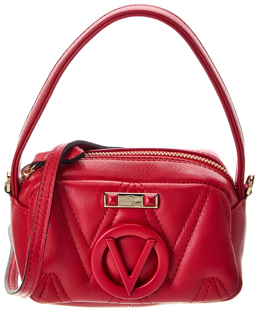 Valentino By Mario Valentino Tinette Diamond Leather Shoulder Bag In Red