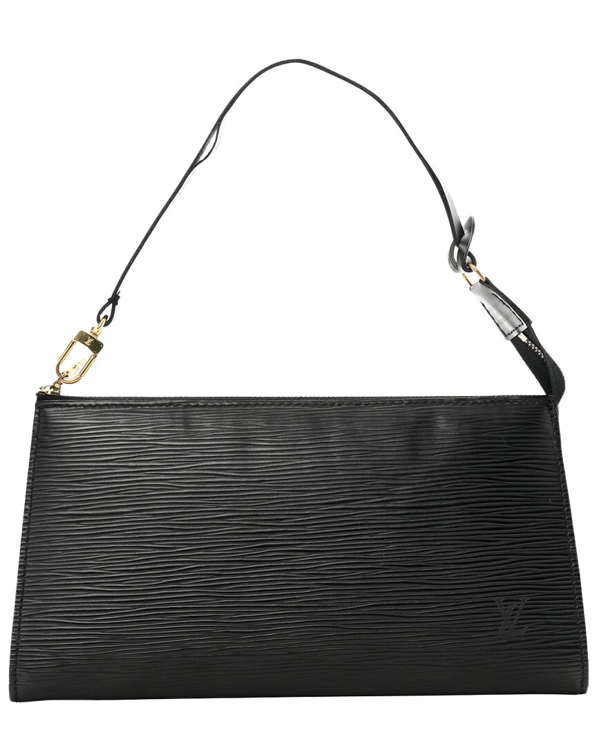 Pre-owned Louis Vuitton Black Epi Leather Pochette Accessoires (authentic Pre-loved)