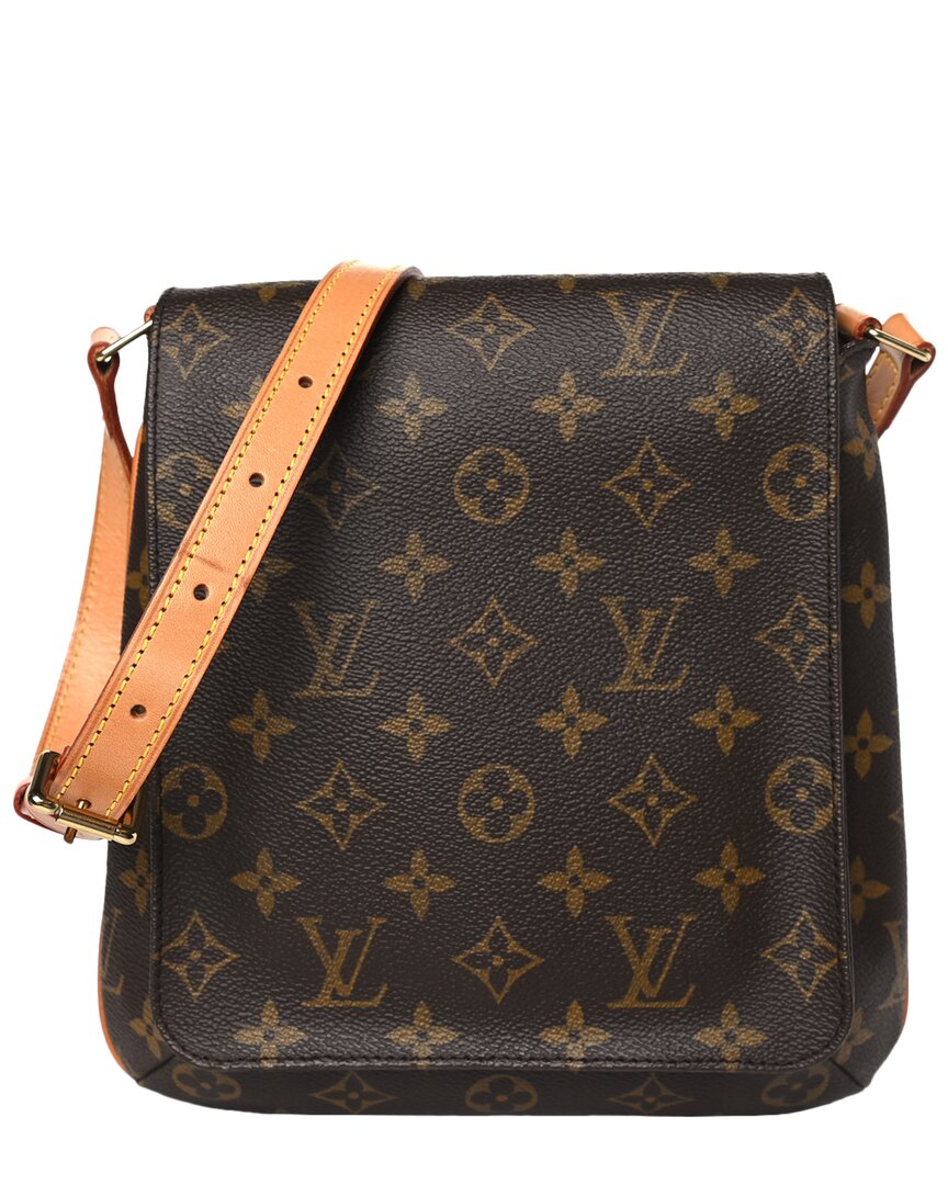 Pre-owned Louis Vuitton Brown Monogram Coated Canvas Musette Salsa Short Strap (authentic )