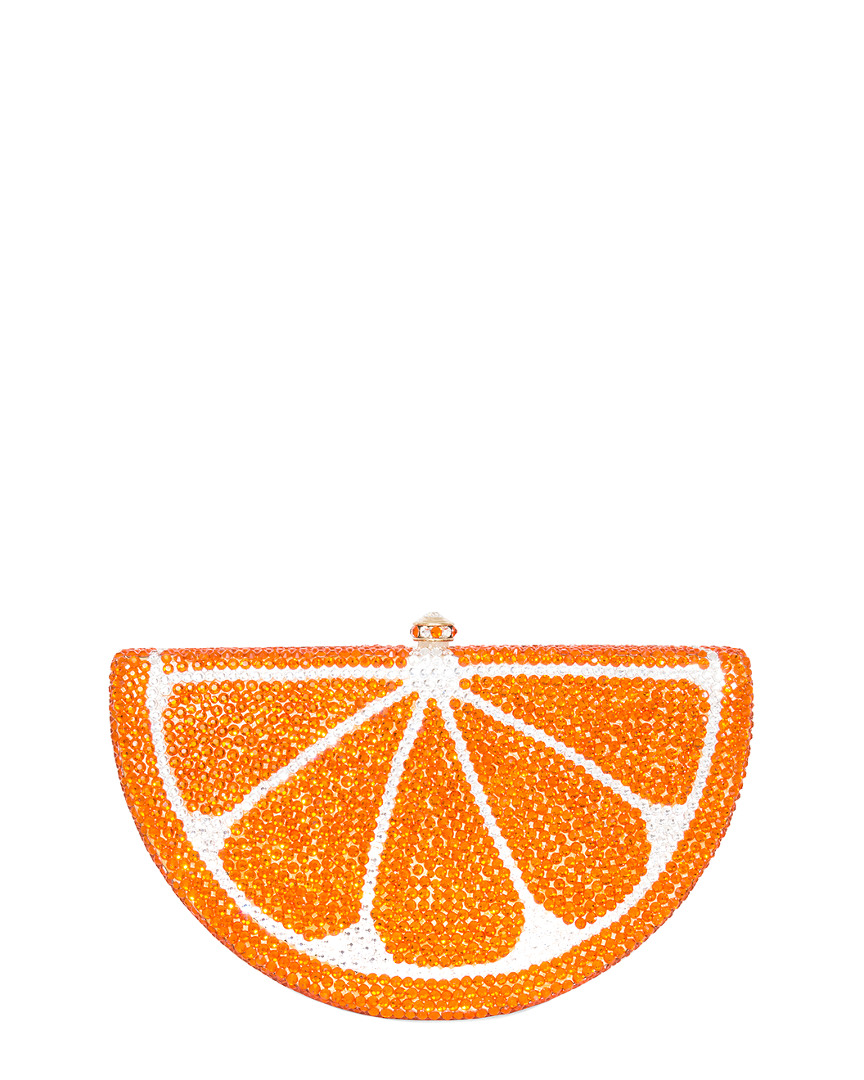 Aquaswiss Luxmob Orange Crystal Clutch