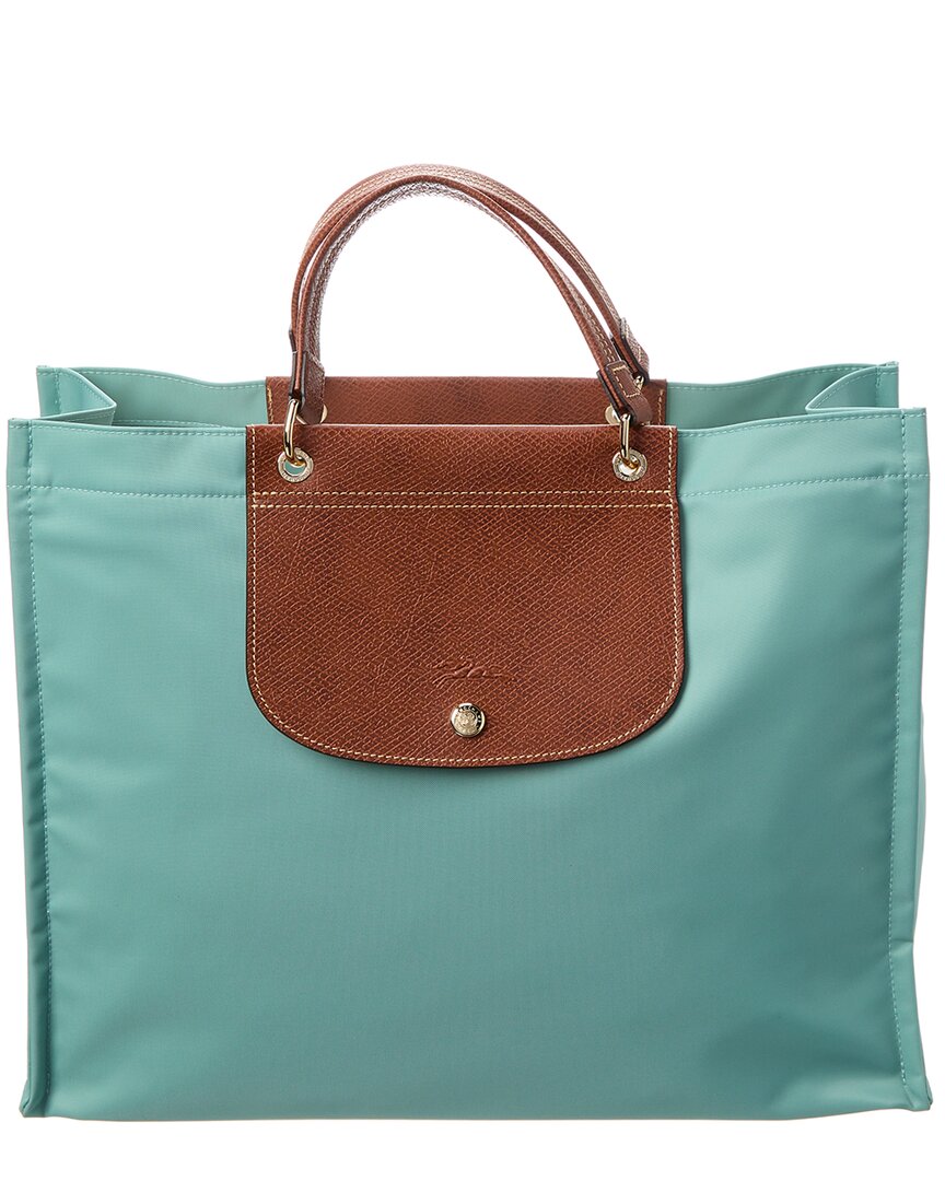Longchamp Cabas  Large Canvas Tote In Blue