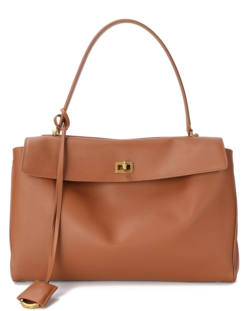 Tiffany & Fred Paris Large Smooth Leather Tote