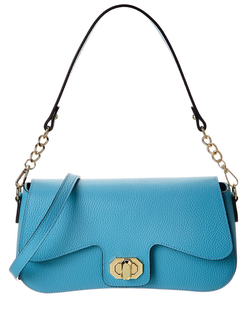 Italian Leather Top Handle Shoulder Bag