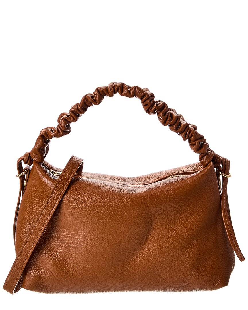 Italian Leather Top Handle Shoulder Bag