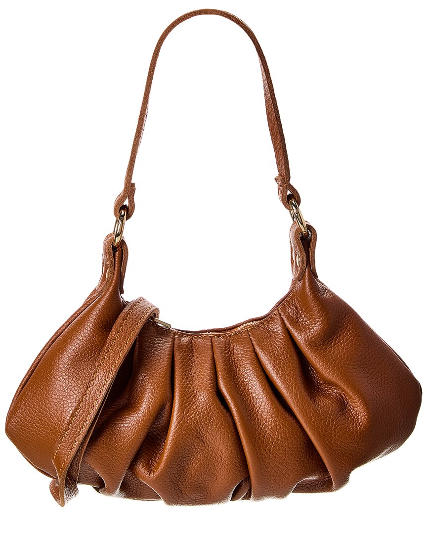 Italian Leather Top Handle Shoulder Bag