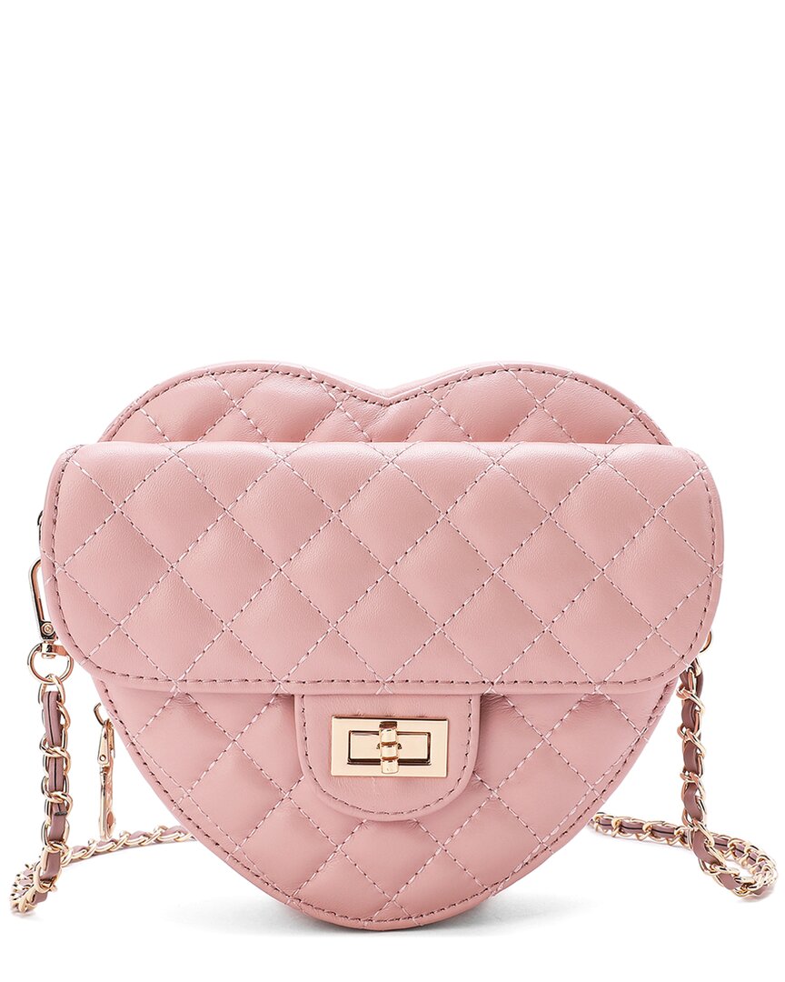 Tiffany & Fred Paris Quilted Leather Heart-shaped Crossbody