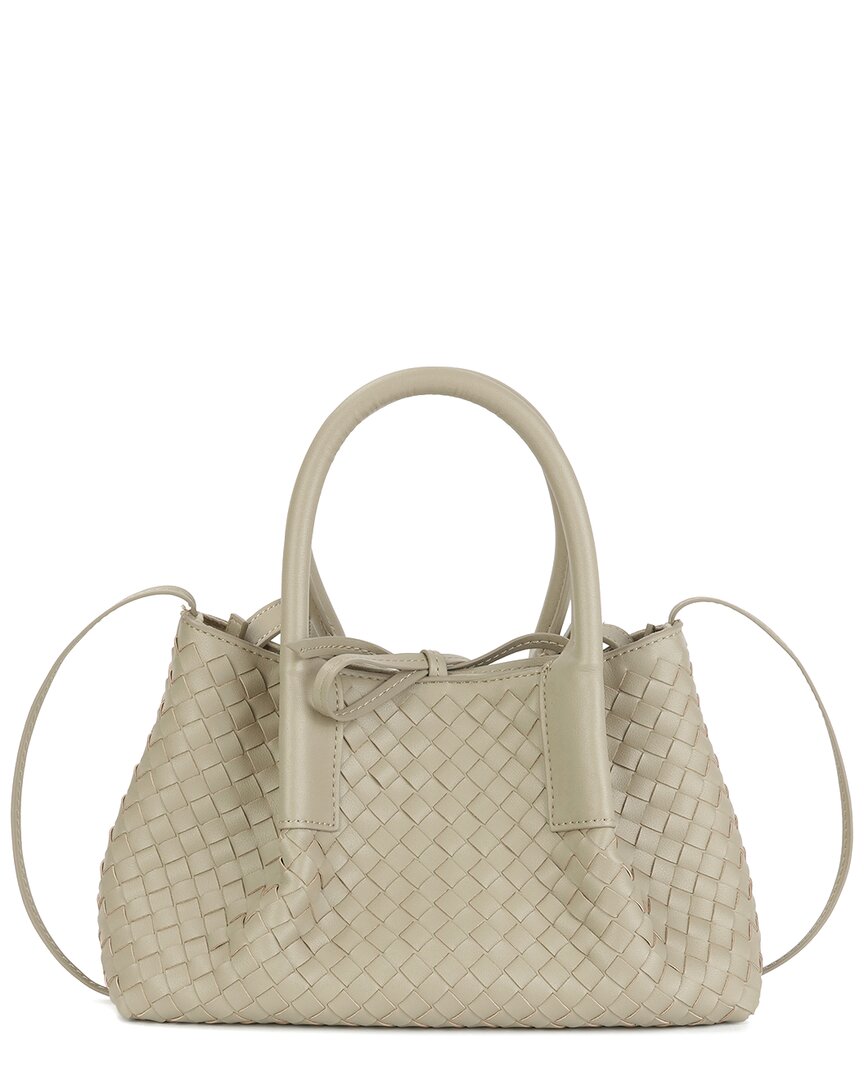 Tiffany & Fred Paris Hand-woven Leather Tote In Sand