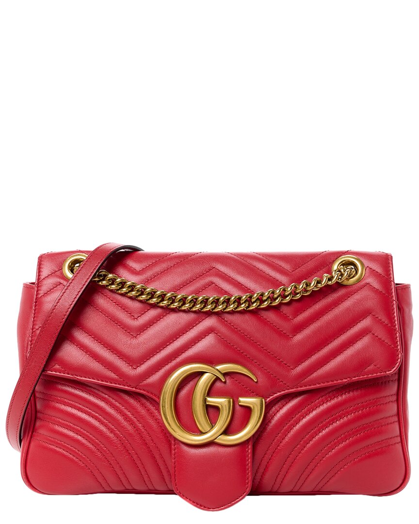 Gucci Women Gg Marmont Leahter Shoulder Bag