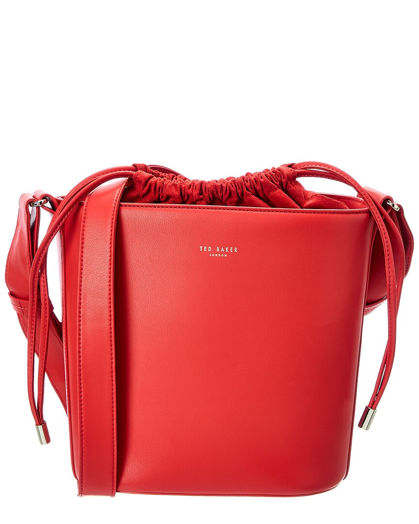 diagonaal Erfgenaam Grootste Ted Baker Equesa Leather Bucket Bag In Red | ModeSens