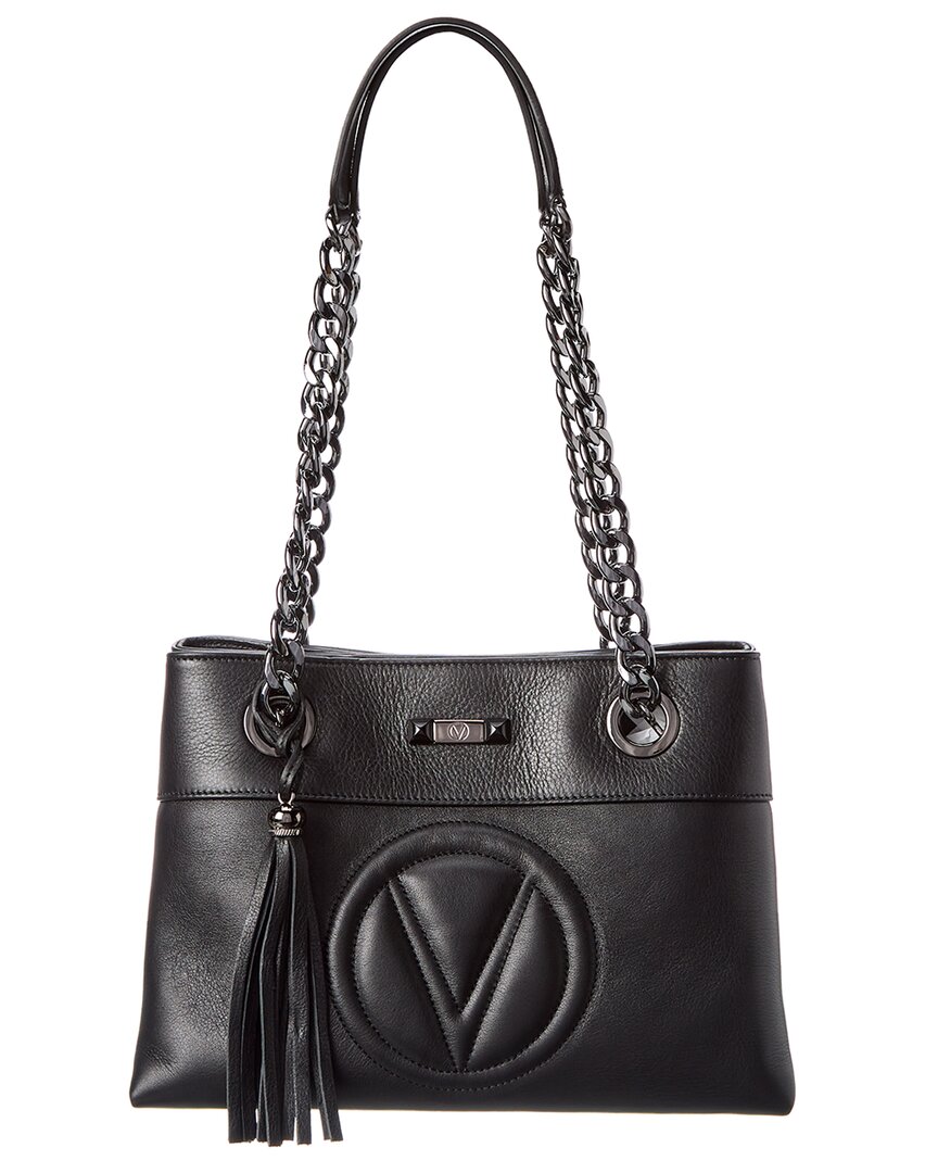 Valentino By Mario Valentino Rita Signature Leather Shoulder Bag In Black |