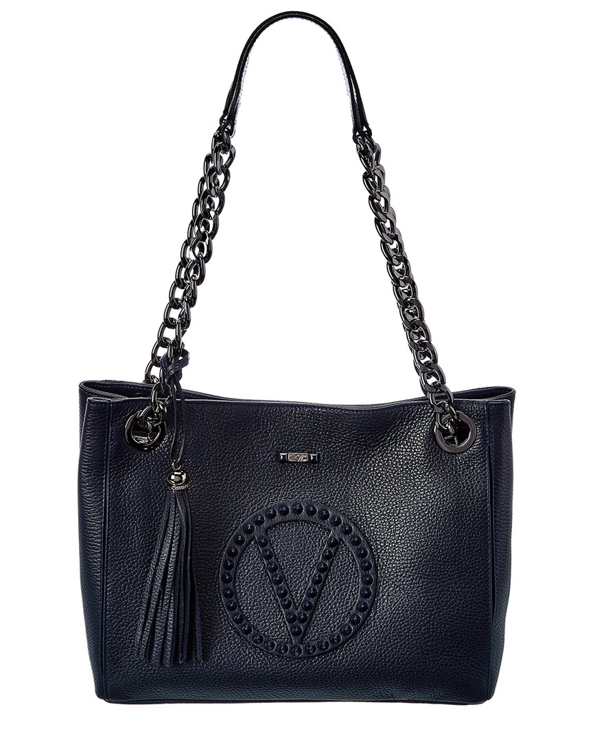 Valentino By Mario Valentino Luisa Rock Leather Shoulder Bag In Blue ...