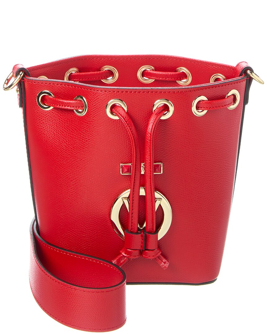 Valentino By Mario Valentino Jules Bonbonniere Leather Bucket Bag