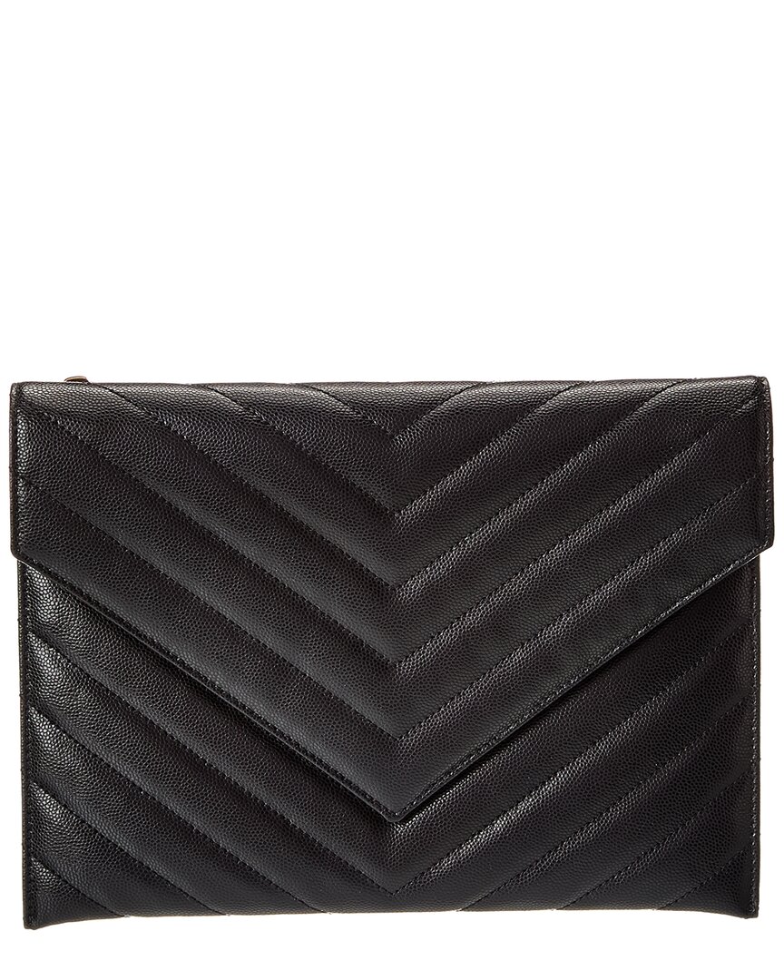 Saint Laurent Dnu  Tribeca Quilted Leather Clutch On Chain (authentic Pre-  Loved)