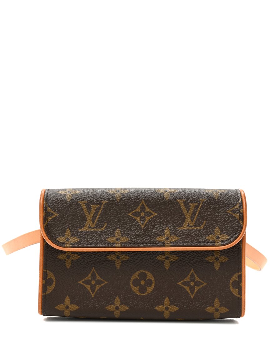 Pre-owned Louis Vuitton Brown Monogram Coated Canvas Pochette Florentine S (authentic Pre-loved)