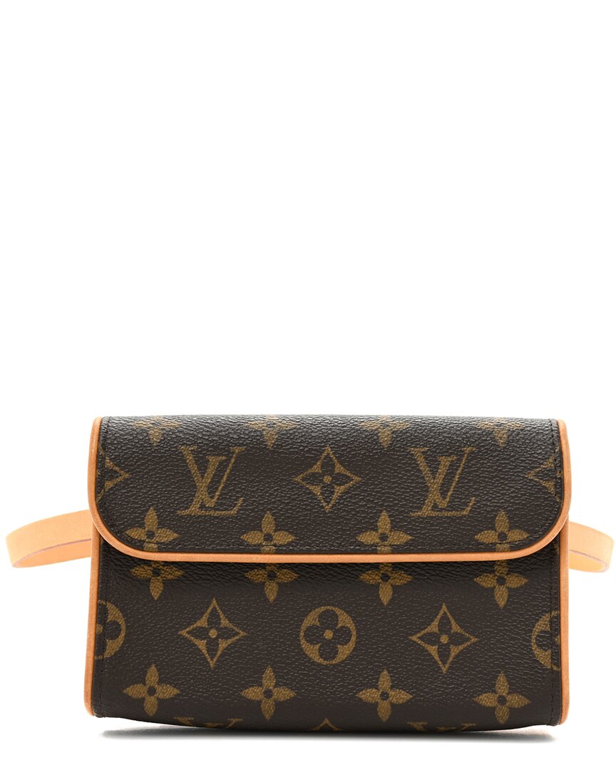 Pre-owned Louis Vuitton Brown Monogram Coated Canvas Pochette Florentine S (authentic Pre-loved)