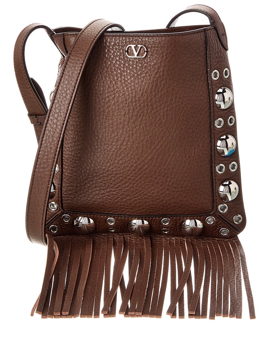Valentino Garavani Valentino Vlogo Leather Shoulder Bag