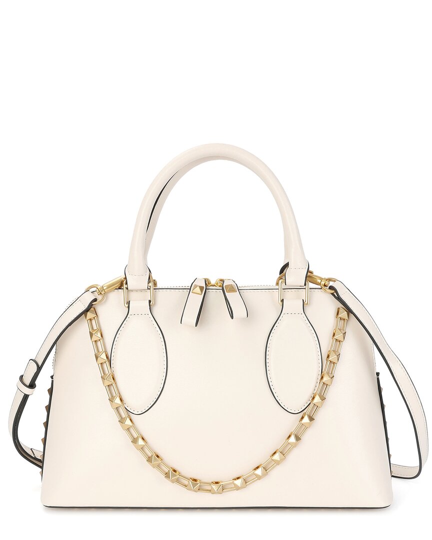 TIFFANY & FRED PARIS TIFFANY & FRED PARIS STUDDED DETAIL STRUCTURED LEATHER SATCHEL 