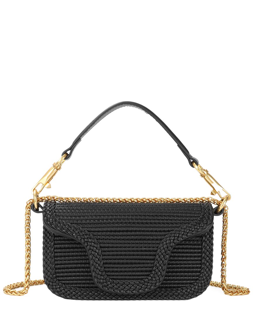 Tiffany & Fred Paris Elegant Braided Leather Crossbody