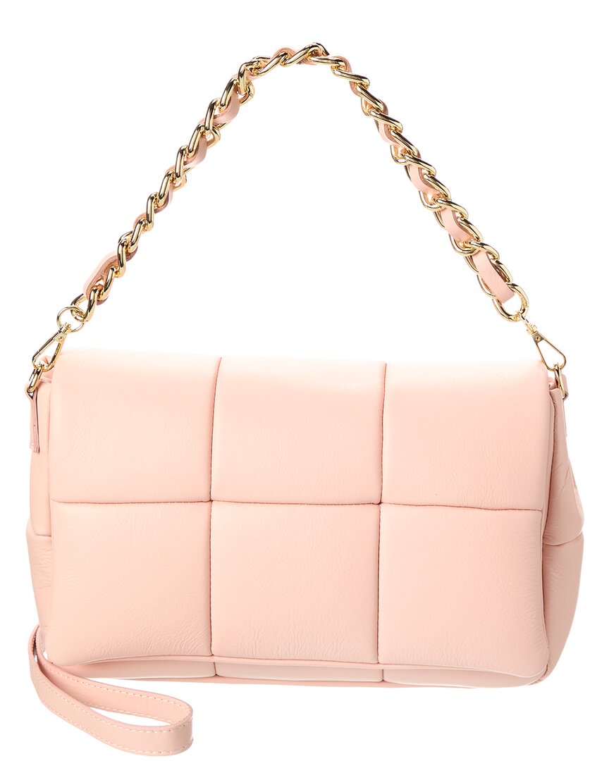 Isabella Rosetti Orla Leather Pillow Shoulder Bag In Pink