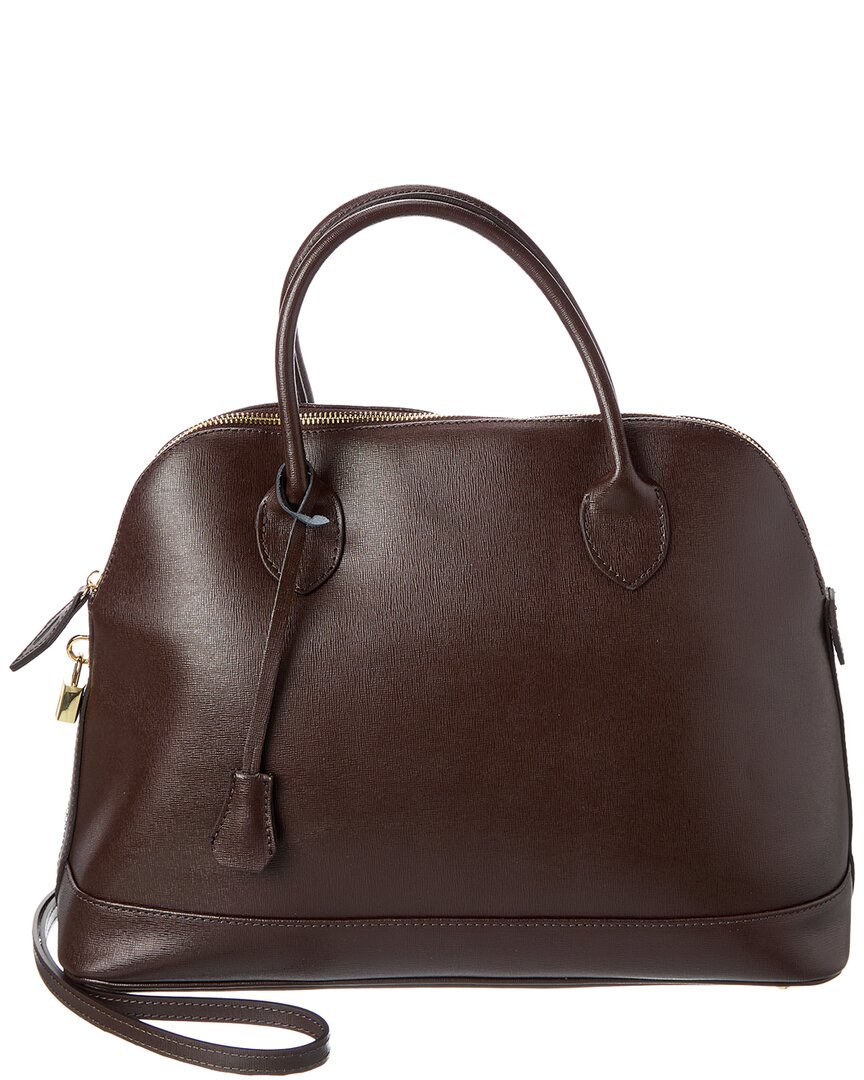 Isabella Rosetti Juno Leather Tote In Brown