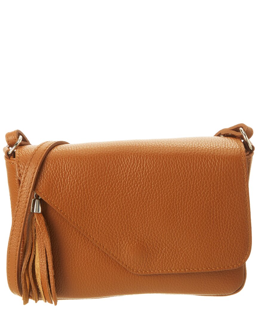 Persaman New York Penelope Leather Shoulder Bag In Brown