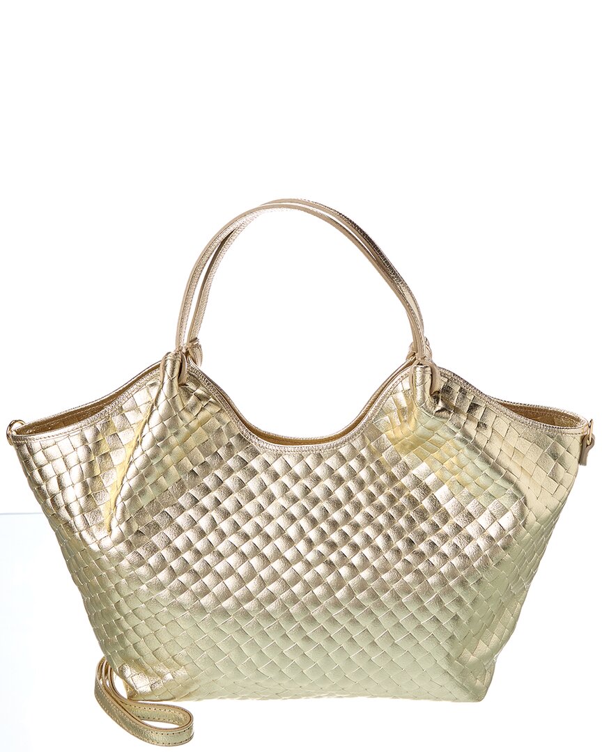 Persaman New York Yara Metallic Leather Tote