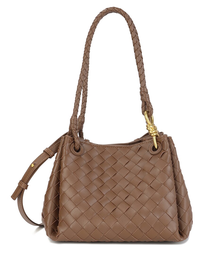 Shop Tiffany & Fred Paris Hand-woven Leather Shoulder Bag