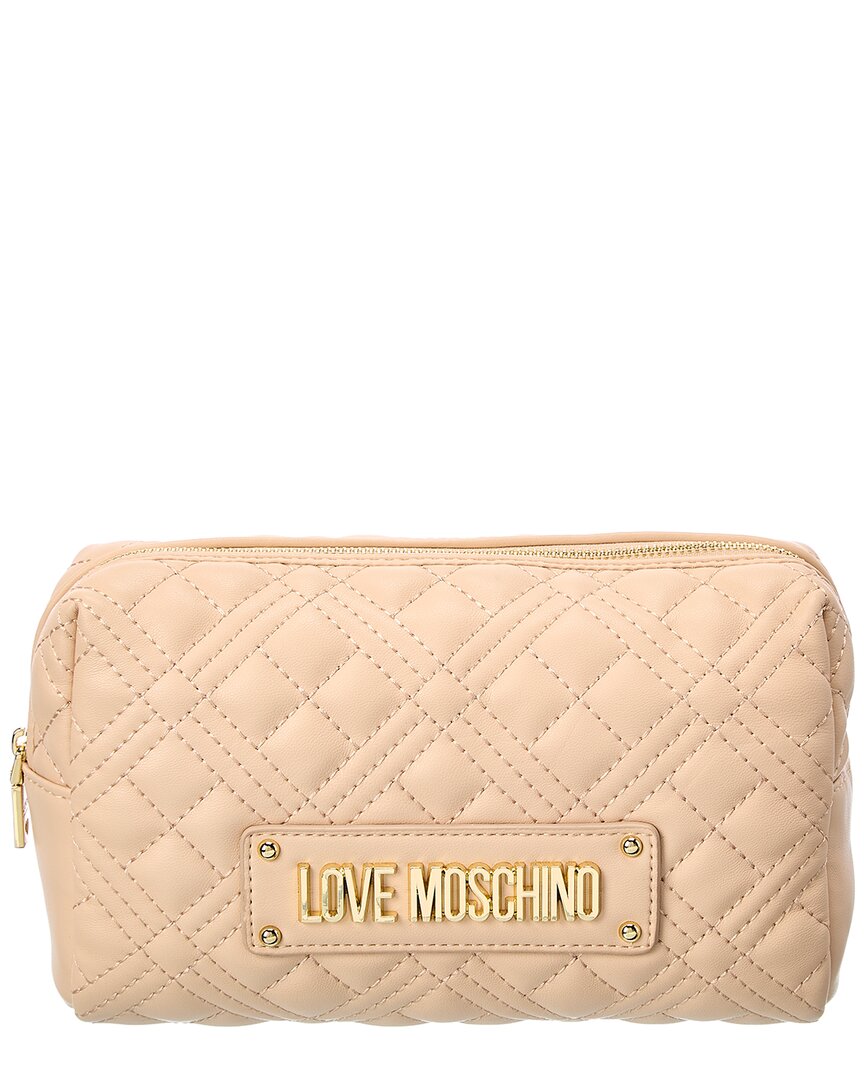 Love Moschino Quilted Pouch In Brown | ModeSens