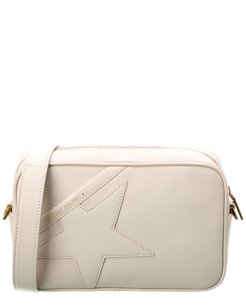 Golden Goose Star Leather Shoulder Bag In White