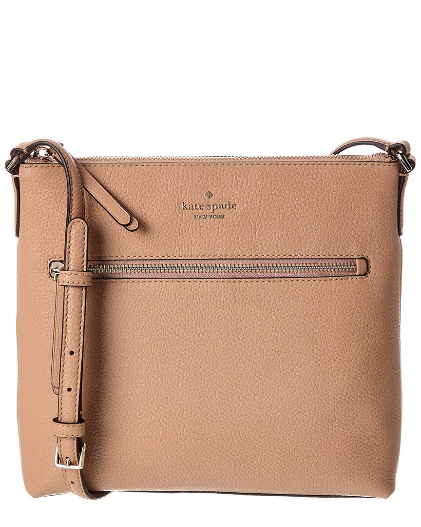 Kate Spade New York Jackson Top Zip Leather Crossbody In Brown