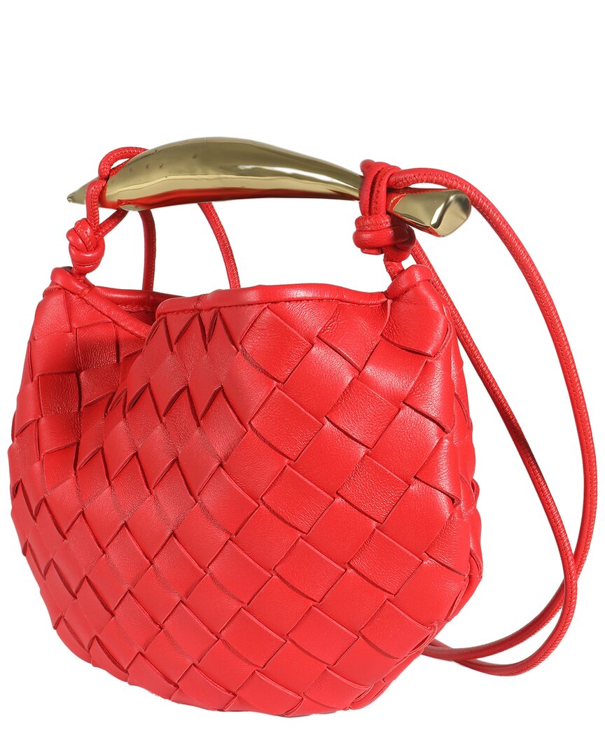 Bottega Veneta Red Leather Mini Sardine (authentic Pre-loved)