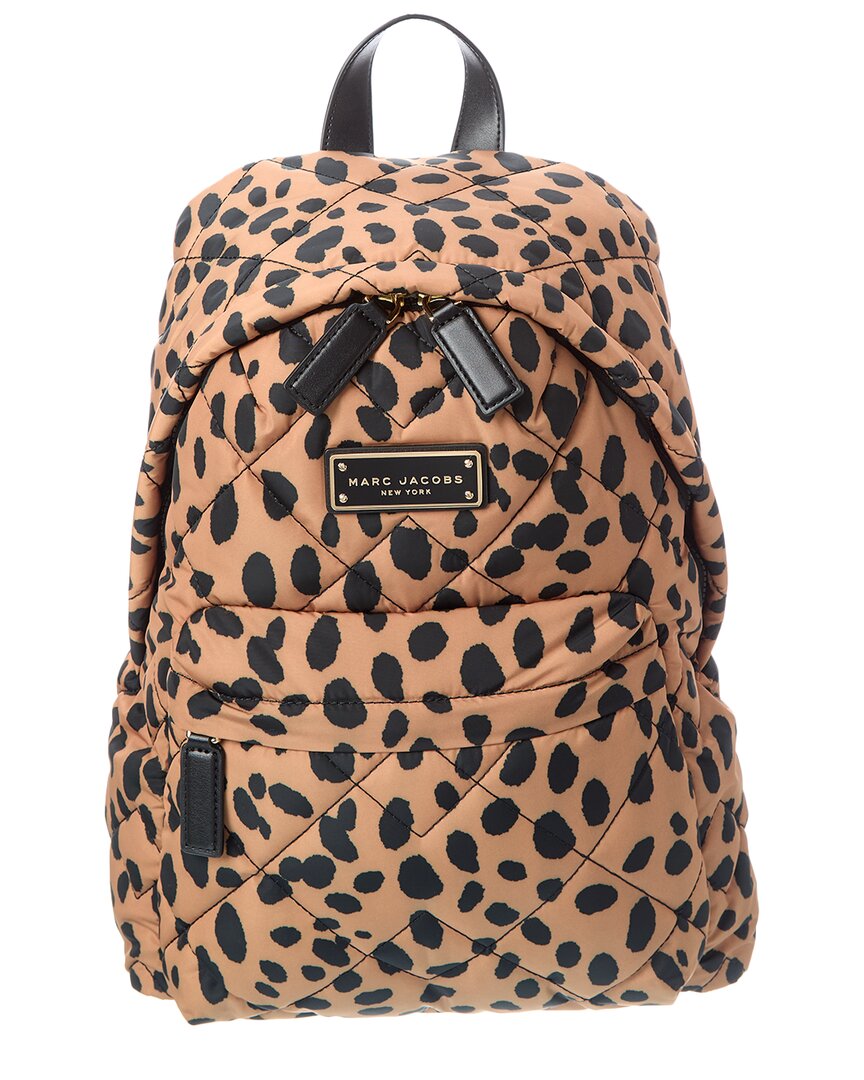 Marc Jacobs Cheetah Quilted Backpack In Black
