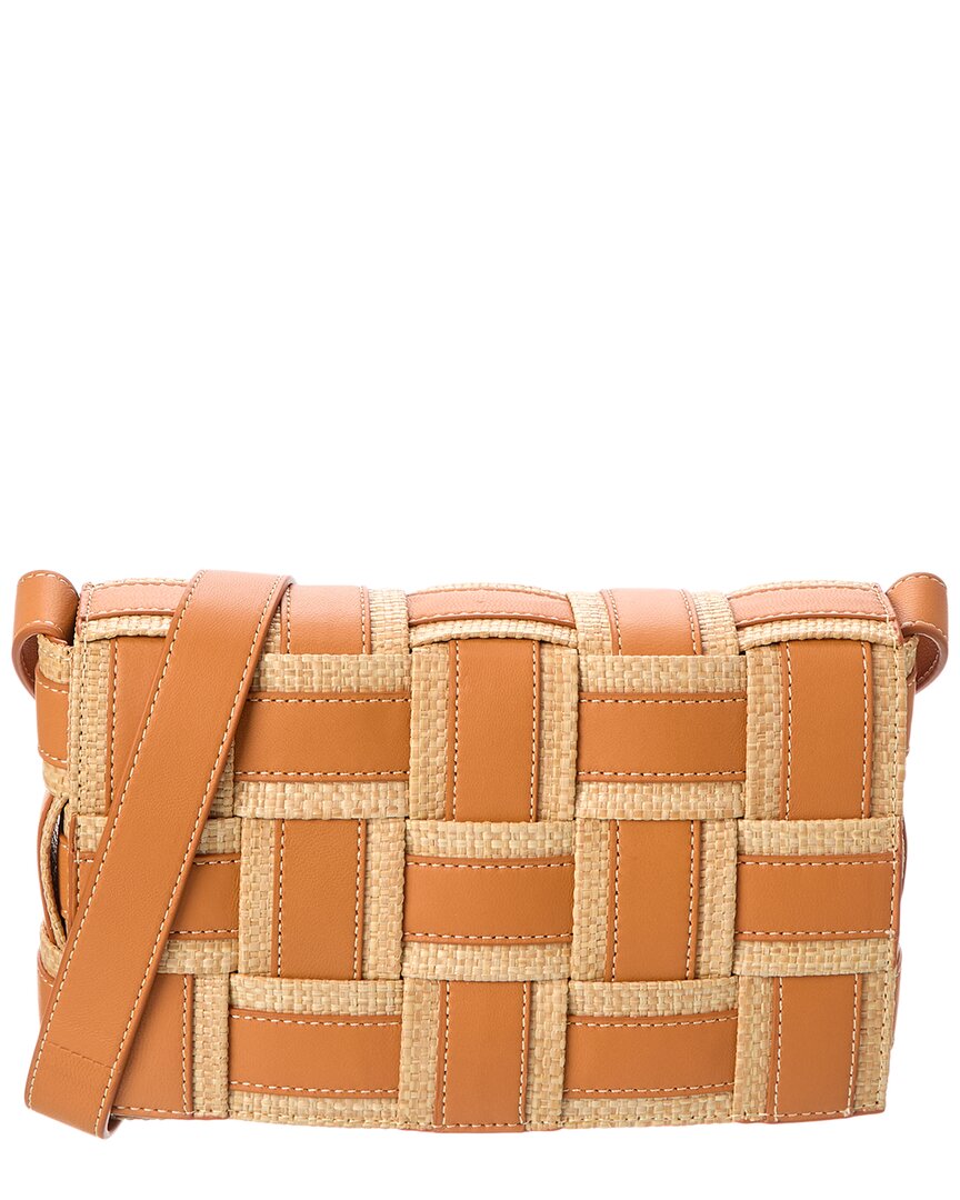 J.mclaughlin Una Leather & Raffia Handbag