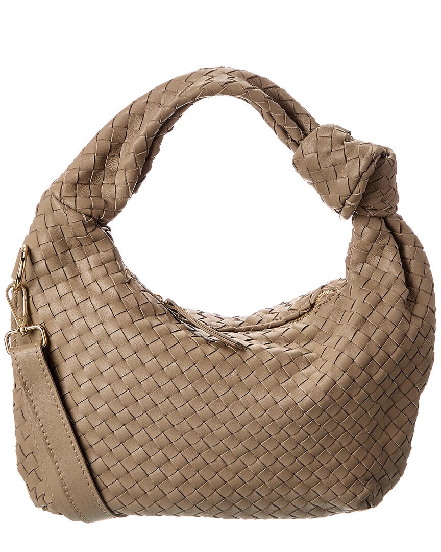 Isabella Rosetti Sylvie Hand-woven Leather Shoulder Bag