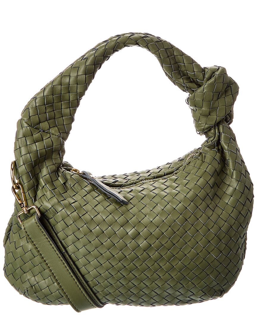 Isabella Rosetti Sylvie Hand-woven Leather Shoulder Bag