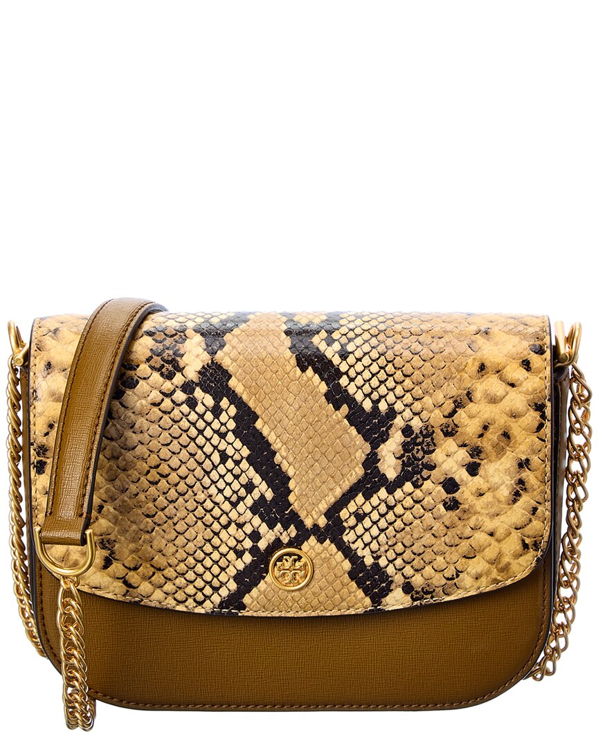 Tory Burch Robinson Convertible Leather Shoulder Bag In Brown | ModeSens