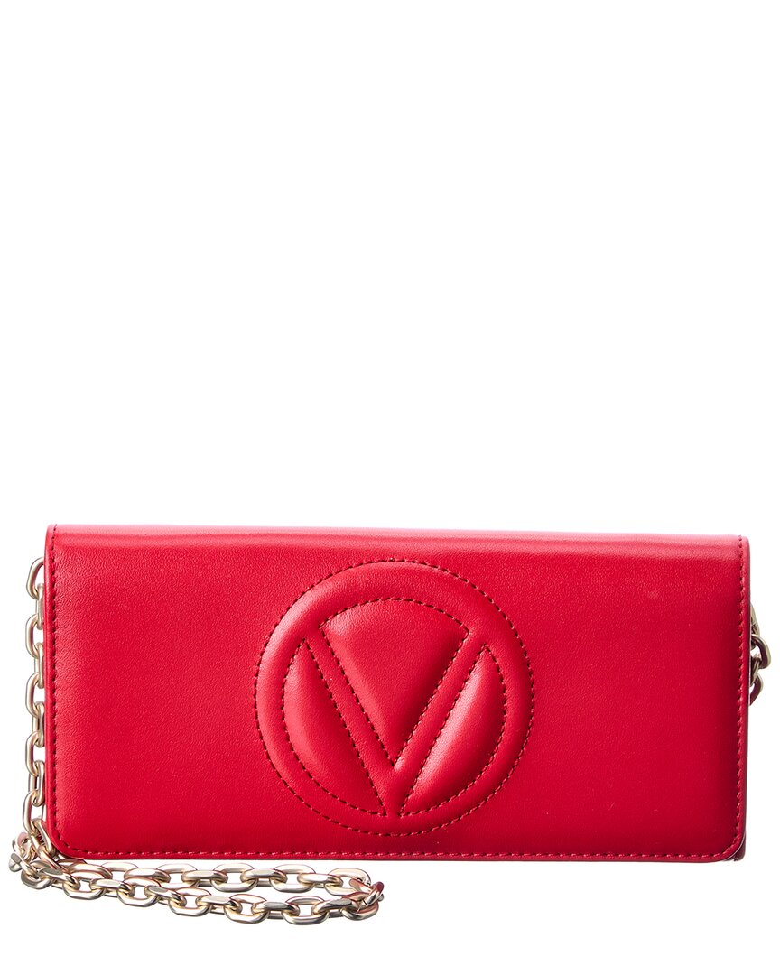 Valentino By Mario Valentino Aiha Leather Wallet On Chain In Red