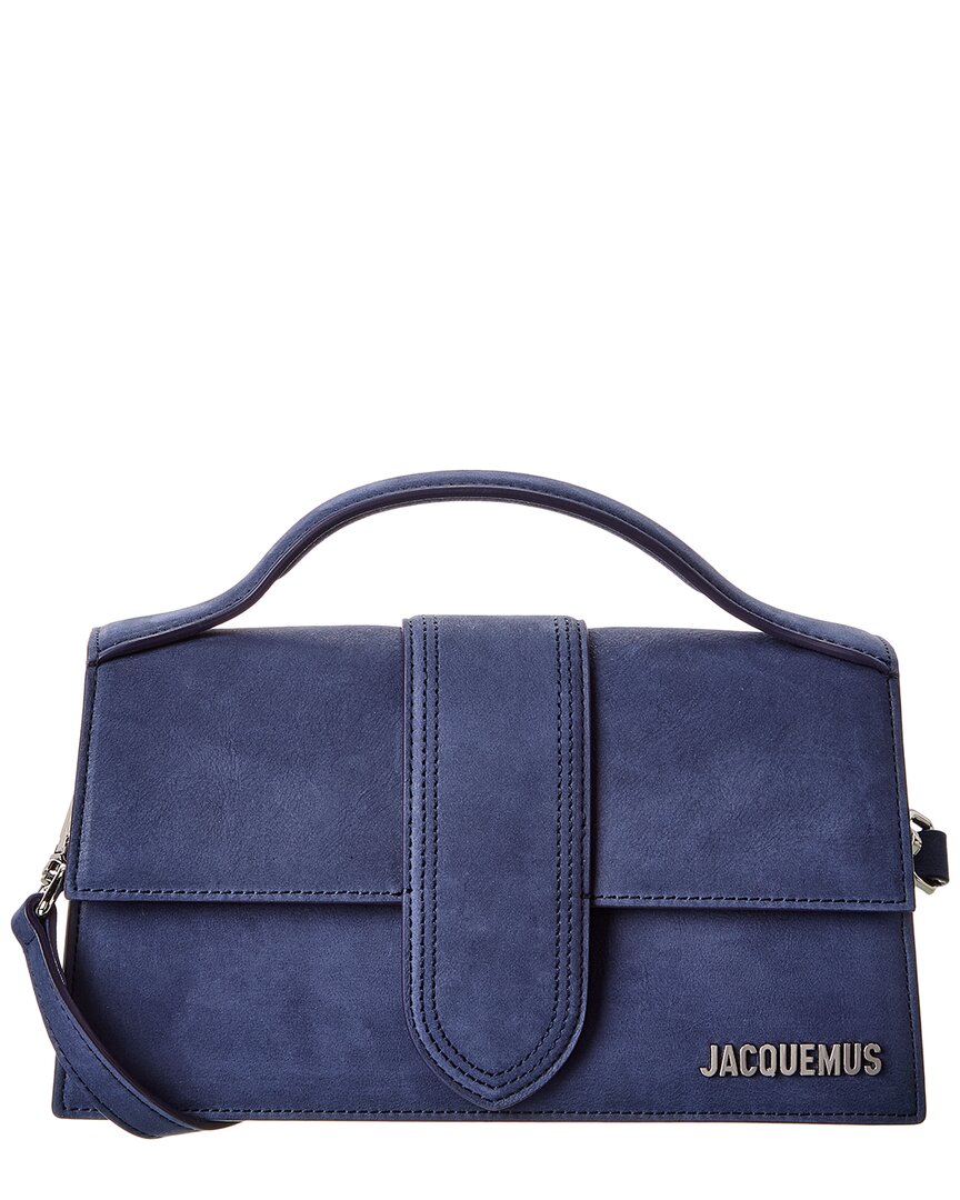 Jacquemus Le Grand Bambino Leather Shoulder Bag In Blue