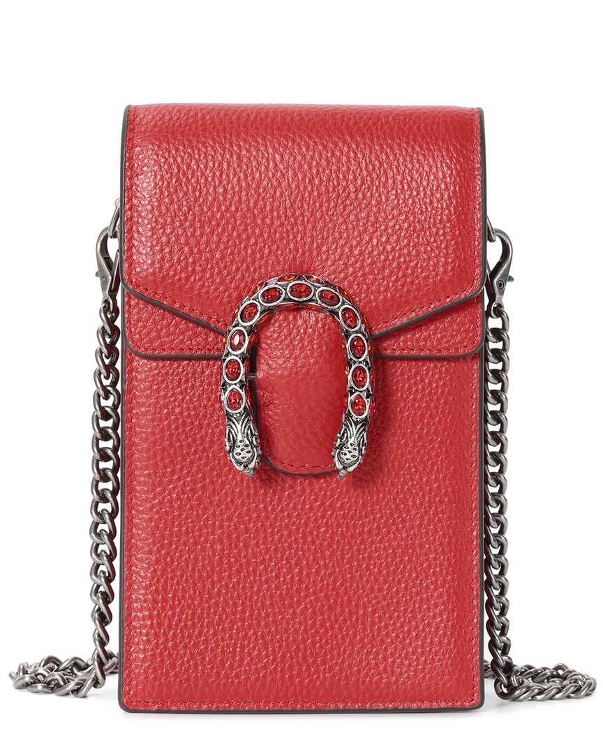 Tiffany & Fred Paris Dragon Crystal Leather Crossbody