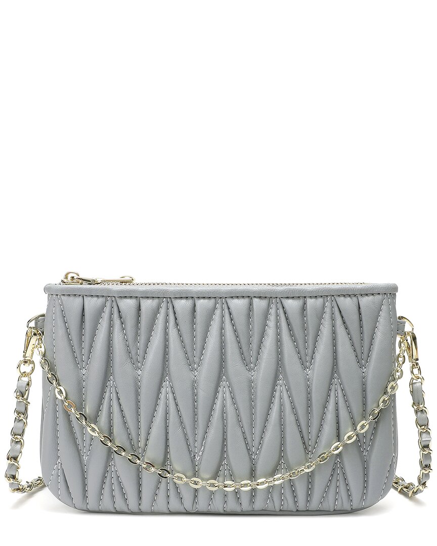 Tiffany & Fred Paris Quilted Leather Crossbody Clutch