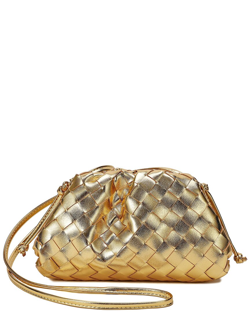 Tiffany & Fred Paris Woven Metallic Leather Pouch