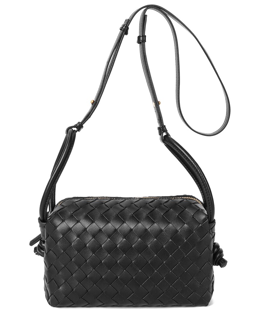 Tiffany & Fred Paris Hand-woven Leather Crossbody
