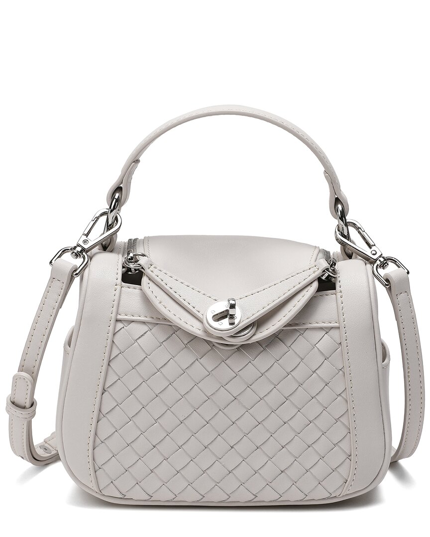 Tiffany & Fred Paris Woven Leather Crossbody Shoulder Bag