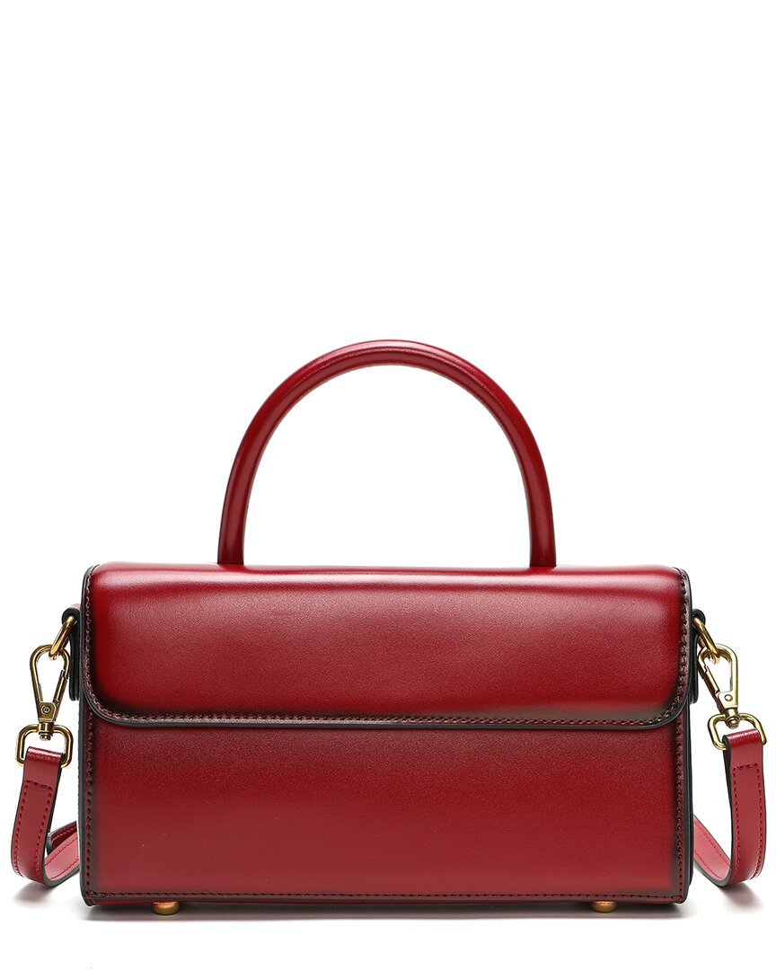 Tiffany & Fred Paris Smooth & Polished Leather Top Handle Shoulder Bag
