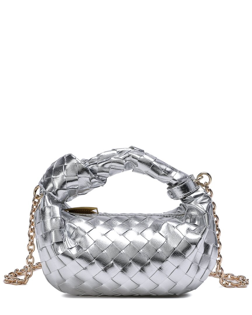 Tiffany & Fred Paris Woven Leather Knot Handle Crossbody