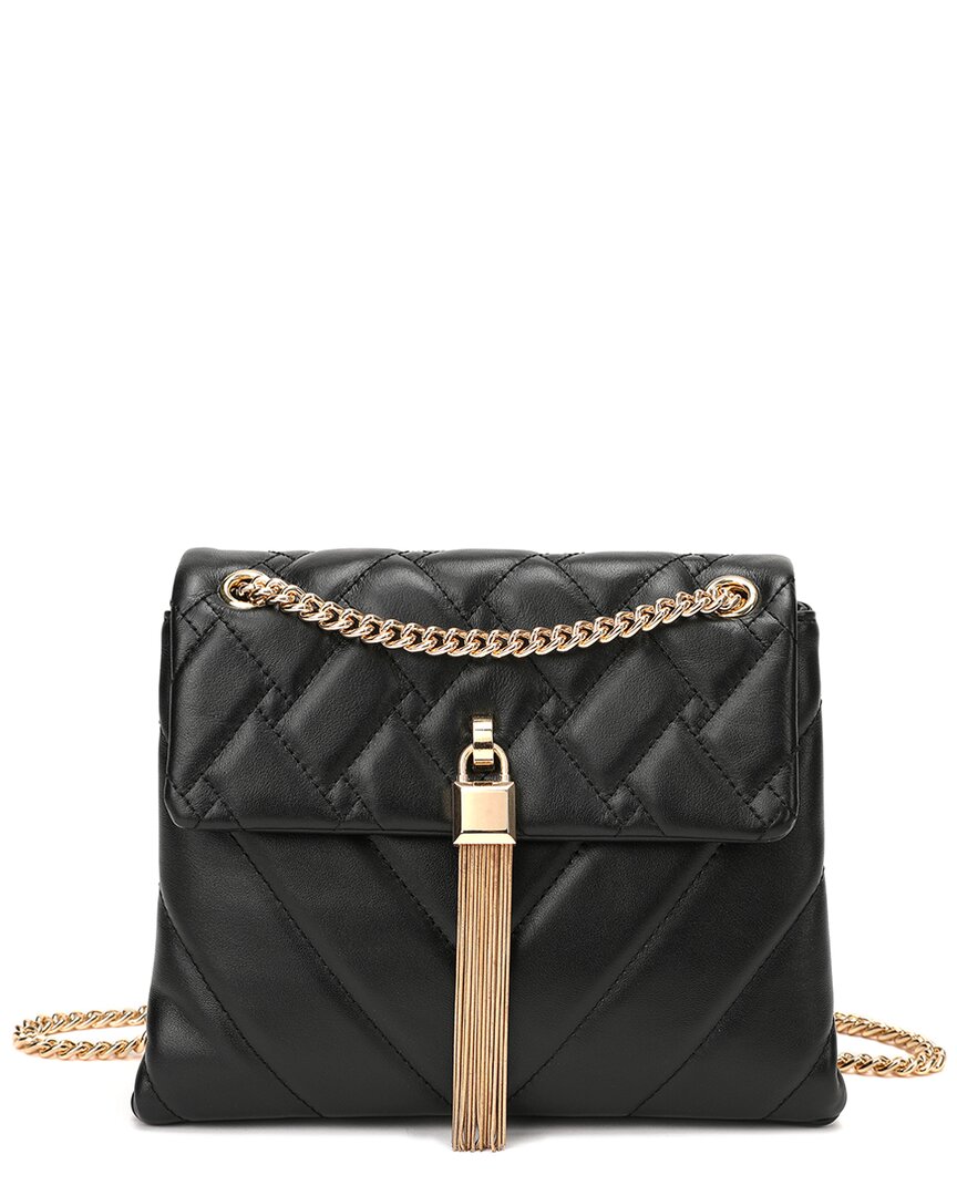 Tiffany & Fred Paris Tassel Quilted Leather Crossbody
