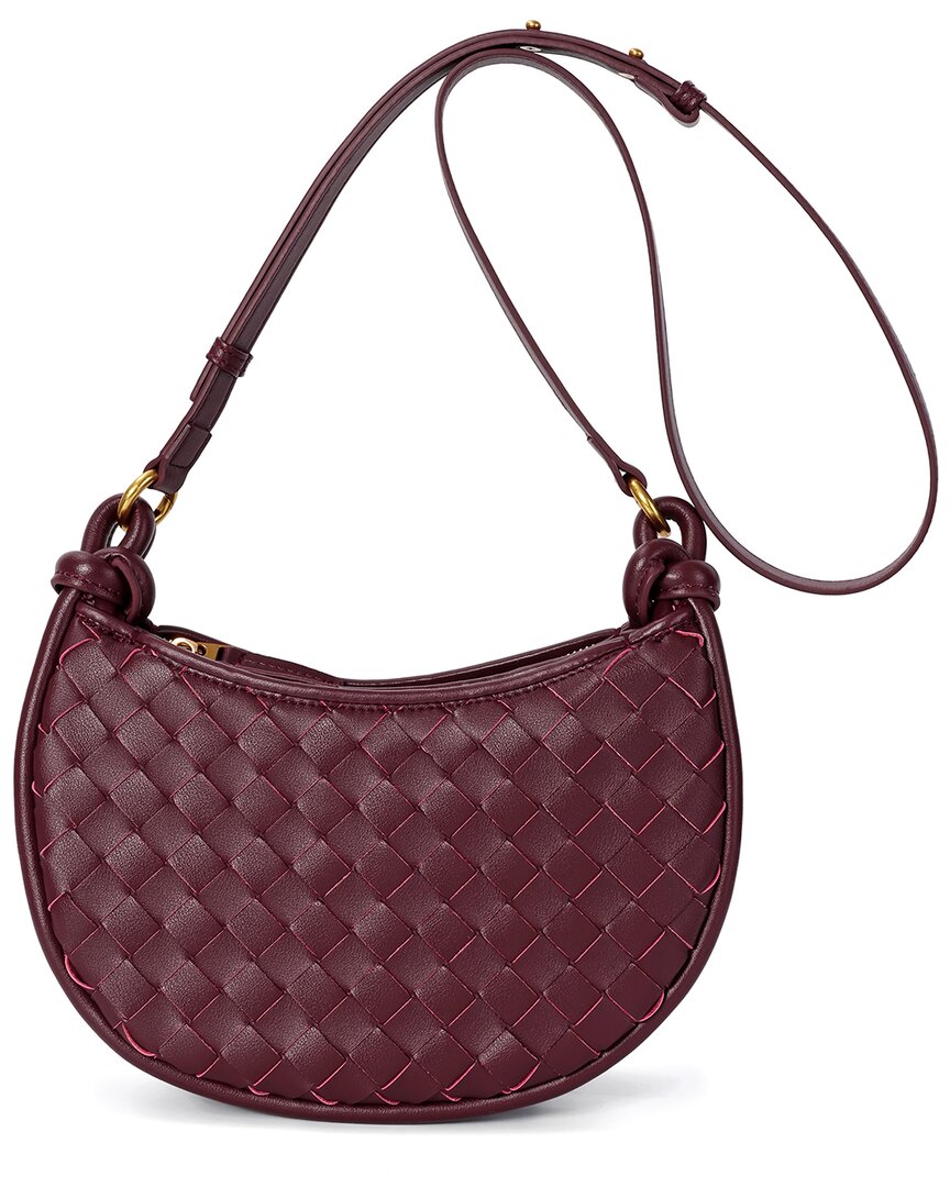 Tiffany & Fred Paris Hand-woven Leather Messenger Bag
