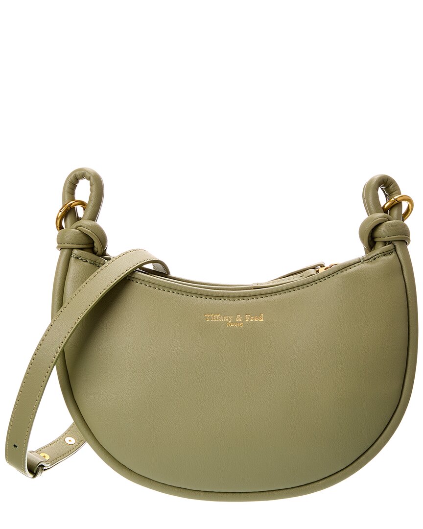 Tiffany & Fred Paris Hand-woven Leather Messenger Bag