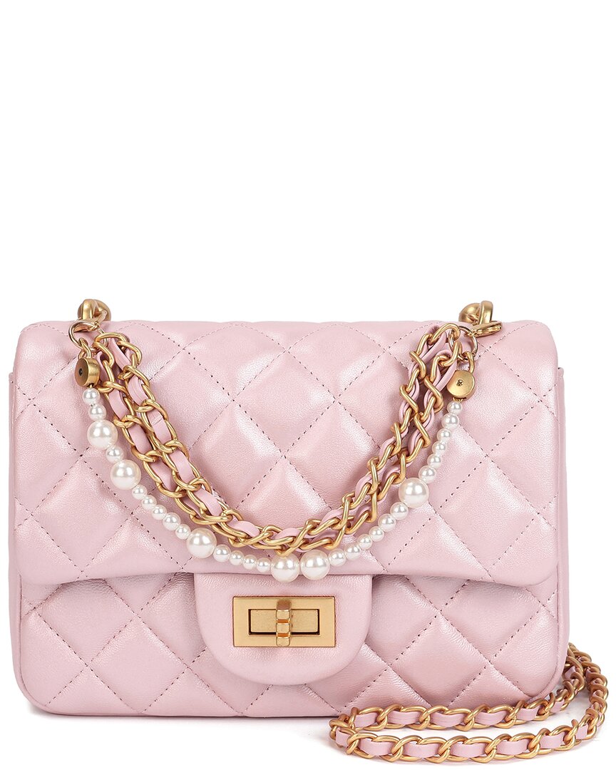 Tiffany & Fred Paris Quilted Sheepskin Leather Crossbody